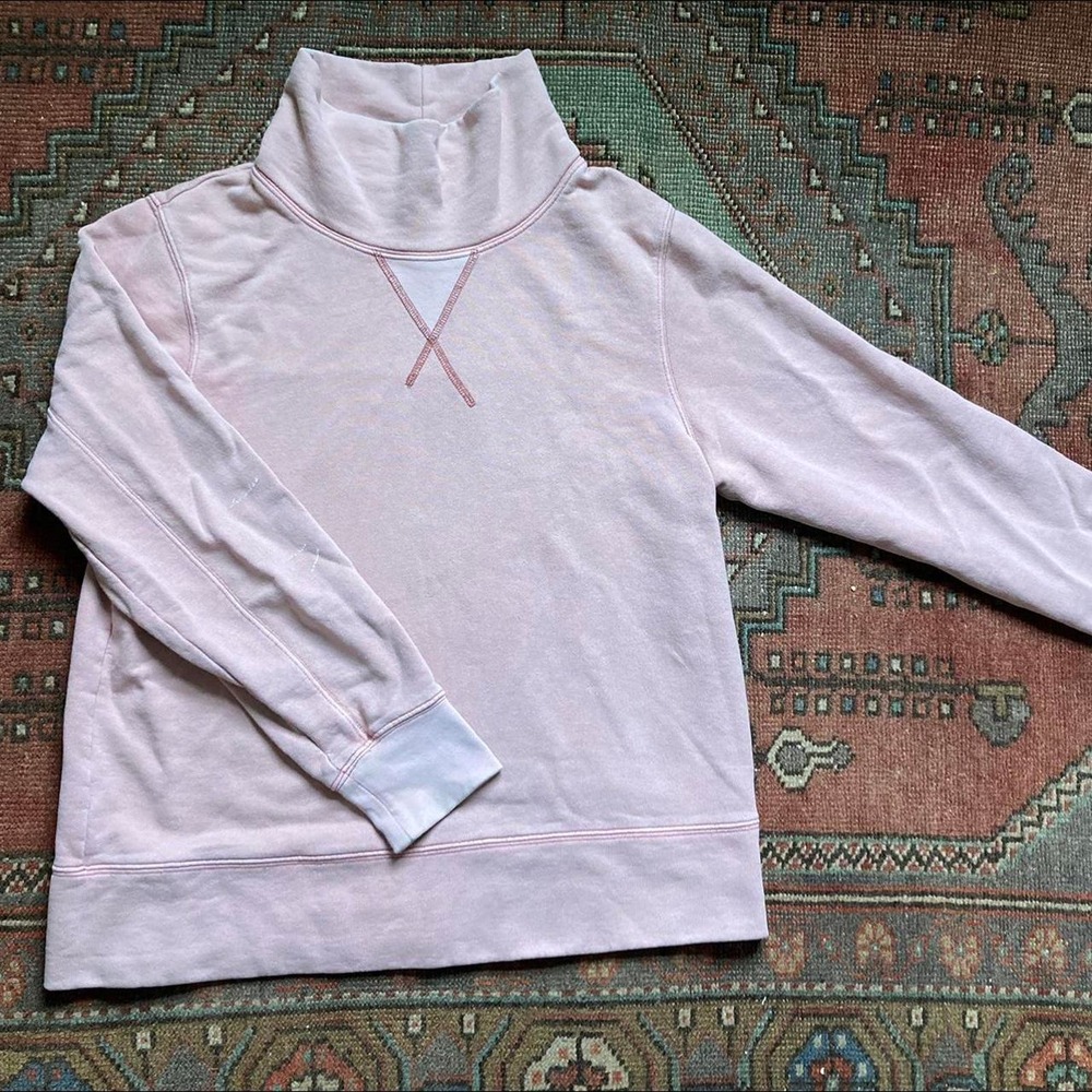 Madewell dusty pink turtleneck sweatshirt